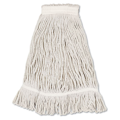 Mop Head, Loop Web-tailband, Value Standard, Cotton, No. 32, White, 12-carton