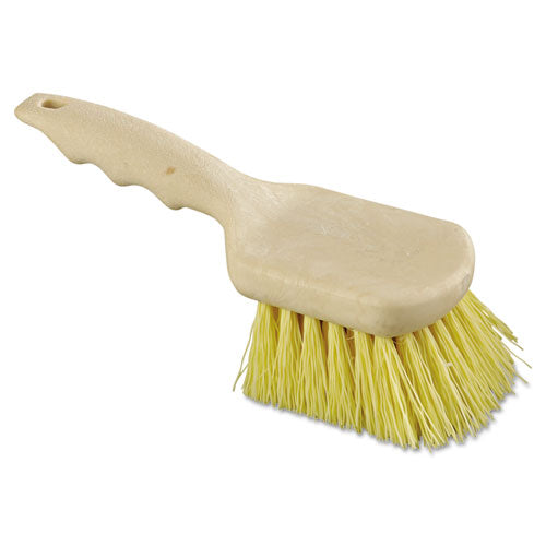 Utility Brush, Polypropylene Fill, 8 1-2" Long, Tan Handle