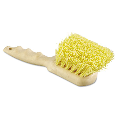 Utility Brush, Polypropylene Fill, 8 1-2" Long, Tan Handle