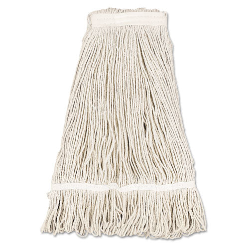 Mop Head, Pro Loop Web-tailband, Premium Standard Head, Cotton, 32-oz., White