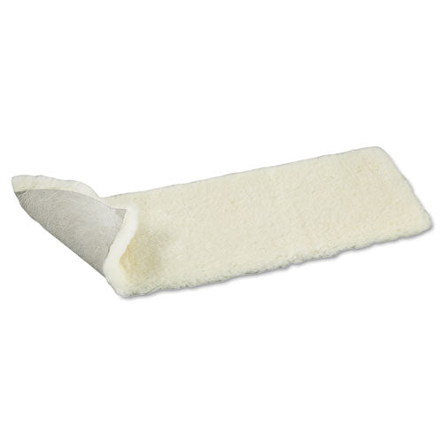 Mop Head, Applicator Refill Pad, Lambswool, 18-inch, White