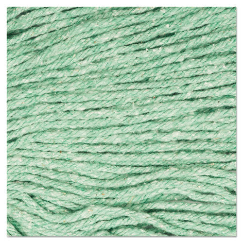 Super Loop Wet Mop Head, Cotton-synthetic Fiber, 5" Headband, Medium Size, Green, 12-carton