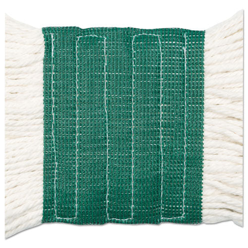 Super Loop Wet Mop Head, Cotton-synthetic Fiber, 5" Headband, Medium Size, White