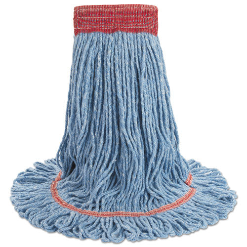 Super Loop Wet Mop Head, Cotton-synthetic Fiber, 5" Headband, Large Size, Blue