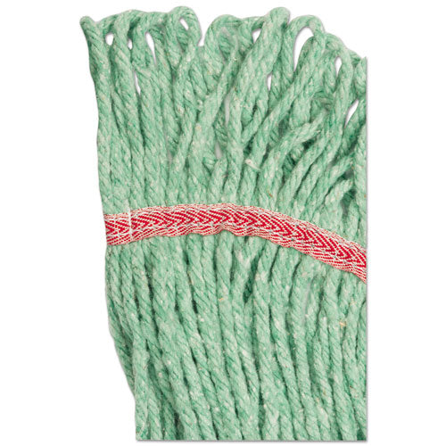 Super Loop Wet Mop Head, Cotton-synthetic Fiber, 5" Headband, Large Size, Green