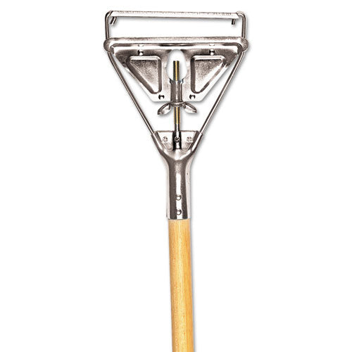Quick Change Metal Head Wooden Mop Handle, Junior, 7-8 Dia X 54, Natural