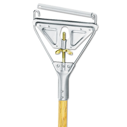 Quick Change Metal Head Wooden Mop Handle, Junior, 7-8 Dia X 54, Natural