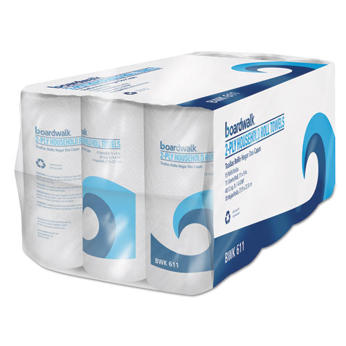 Kitchen Roll Towel Office Pack, 2-ply, White, 9 X 11, 70-roll, 15 Rolls-bundle