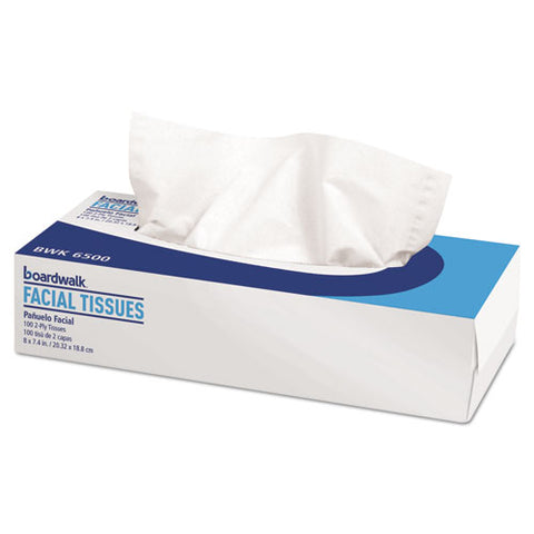 Office Packs Facial Tissue, 2-ply, White, Flat Box, 100 Sheets-box, 30 Boxes-carton