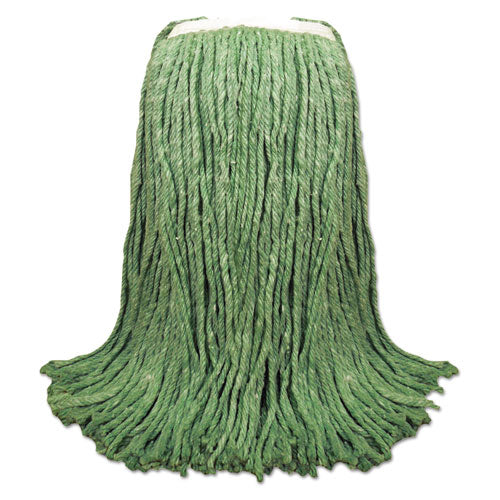 Cut-end Yarn Mop Head, Green, 1 1-4" Headband, 12-carton
