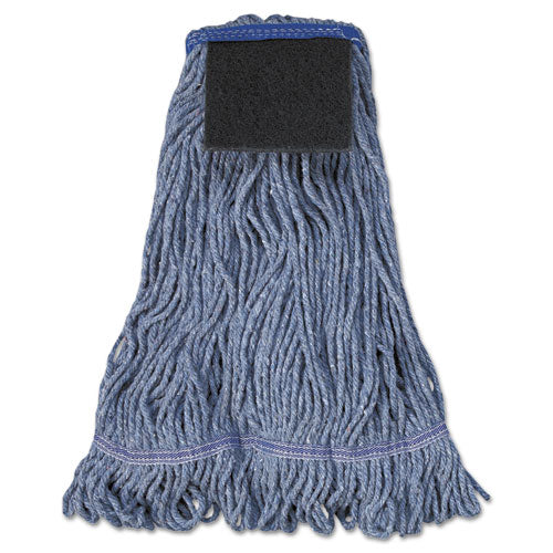 Mop Head, Loop-end, Cotton With Scrub Pad, Large, 12-carton