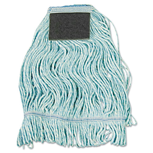 Mop Head, Loop-end, Cotton With Scrub Pad, Large, 12-carton