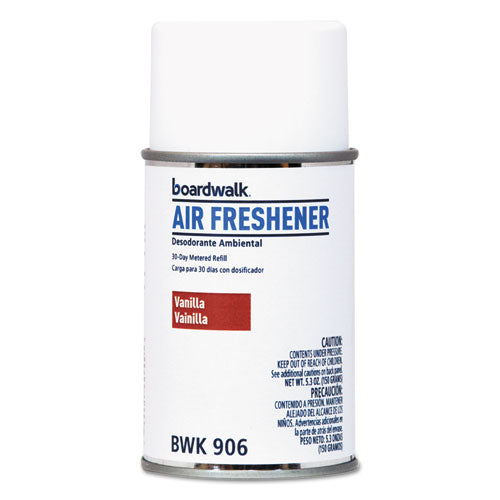 Metered Air Freshener Refill, Vanilla Bean, 5.3 Oz Aerosol, 12-carton