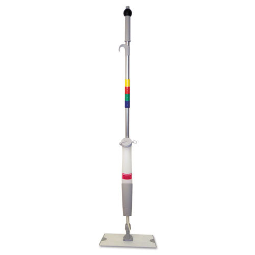 Bucketless Microfiber Mop System, 5 X 18 Head, 59" Handle, Blue-gray