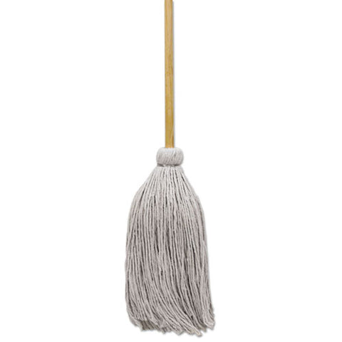 Cotton Deck Mop, White, 12oz, 12-carton