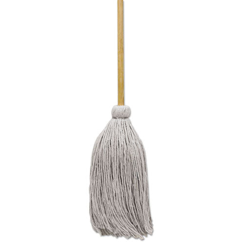 Mop Head, Cotton, Cut-end, White, #20 Handle Deck, 12-carton