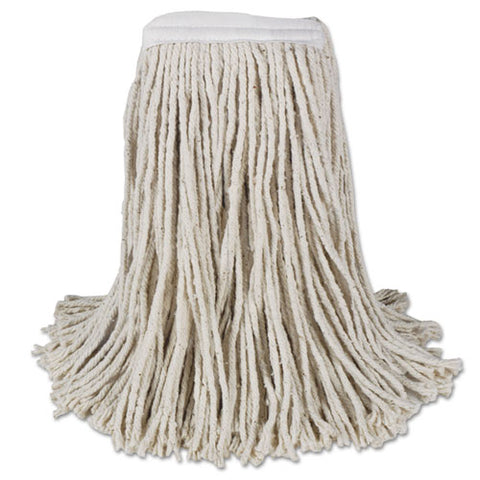Mop Head, Cotton, Cut-end, White, 4-ply, #16 Band, 12-carton