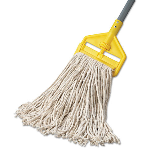 Banded Cotton Mop Heads, 24oz, White, 12-carton