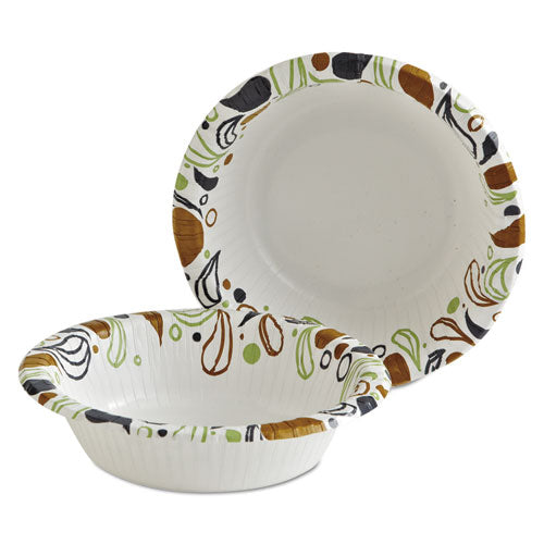 Deerfield Printed Paper Bowl, 12 Oz, Coated-soak Proof, 125 Bowls-pack, 8 Pks-ct