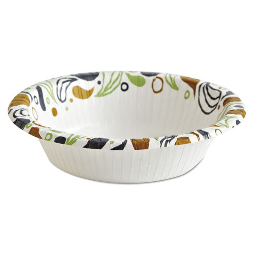 Deerfield Printed Paper Bowl, 12 Oz, Coated-soak Proof, 125 Bowls-pack, 8 Pks-ct