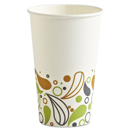 Convenience Pack Paper Hot Cups, 20 Oz, Deerfield Print, 9 Cups-sleeve, 15 Sleeves-carton