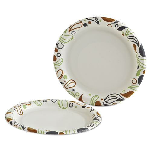Deerfield Printed Paper Plates, 6" Dia,coated-soak Proof,50 Plates-pk, 20 Pks-ct