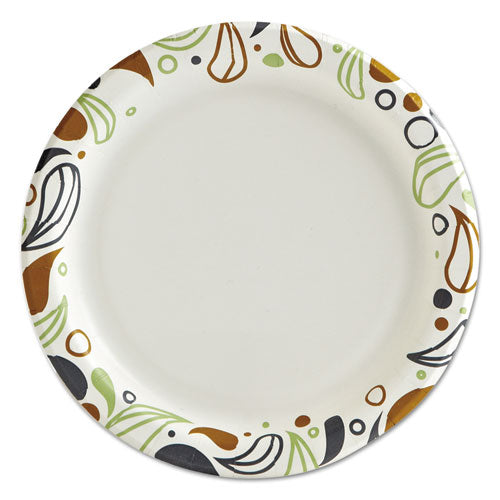 Deerfield Printed Paper Plates, 6" Dia,coated-soak Proof,50 Plates-pk, 20 Pks-ct