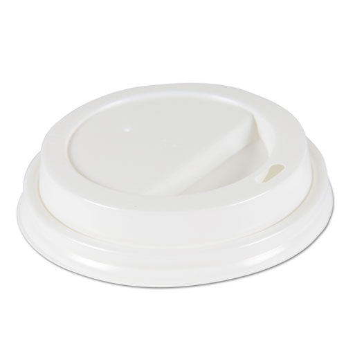 Deerfield Hot Cup Lids For 10oz - 20oz Cups, White, Plastic, 50-pk, 20 Pk-carton