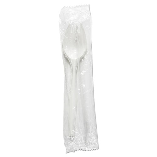 Mediumweight Wrapped Polypropylene Cutlery, Fork, White, 1000-carton