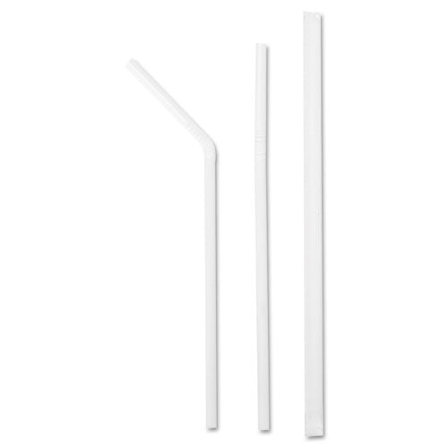 Jumbo Straws, 7 3-4", Plastic, Black, Unwrapped, 250-pack, 50 Pack-carton