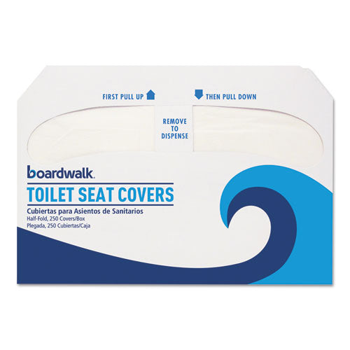 Premium Half-fold Toilet Seat Covers, 14.25 X 16.5, White, 250 Covers-sleeve, 4 Sleeves-carton