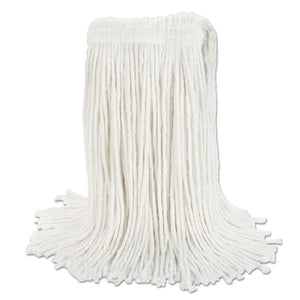 Banded Rayon Cut-end Mop Heads, White, 24 Oz, 1 1-4" Headband, 12-carton
