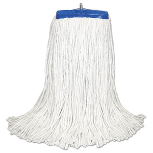 Cut-end Lie-flat Mop Head, Rayon, 16oz, White, 12-carton