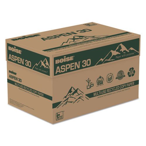 Aspen 30 Multi-use Recycled Paper, 92 Bright, 20lb, 11 X 17, White, 500 Sheets-ream, 5 Reams-carton