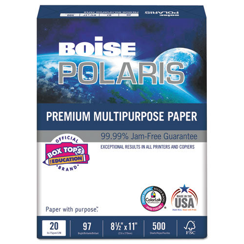 Polaris Premium Multipurpose Paper, 97 Bright, 20lb, 8.5 X 11, White, 500 Sheets-ream, 10 Reams-carton, 40 Cartons-pallet