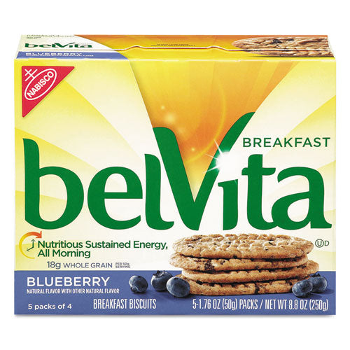 Belvita Breakfast Biscuits, 1.76 Oz Pack, Blueberry, 64-carton
