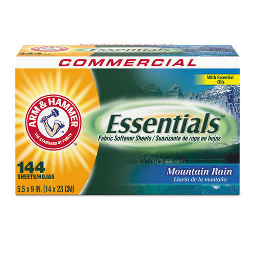 Essentials Dryer Sheets, Mountain Rain, 144 Sheets-box