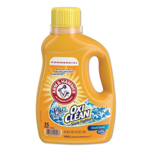 Oxiclean Concentrated Liquid Laundry Detergent, Fresh, 61.25oz Bottle, 6-carton