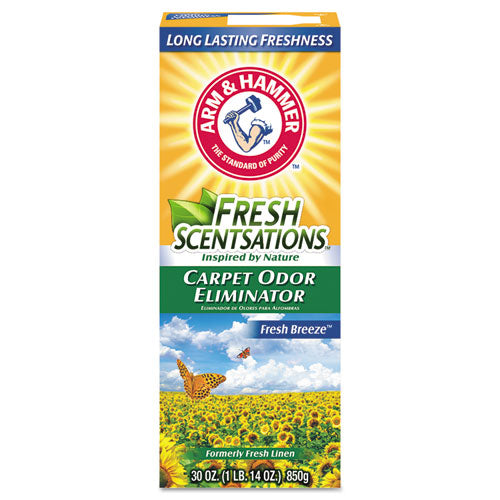 Fresh Scentsations Carpet Odor Eliminator, Fresh Breeze, 30 Oz Box, 6-carton
