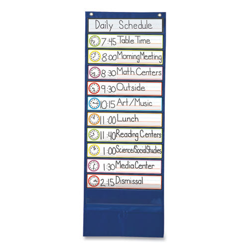 Deluxe Scheduling Pocket Chart, 13 Pockets, 13 X 36