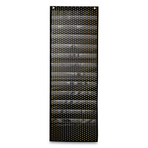 Deluxe Scheduling Pocket Chart, 13 Pockets, 13w X 36h, Black