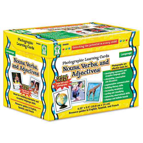 Photographic Learning Cards Boxed Set, Nouns-verbs-adjectives, Grades K-5