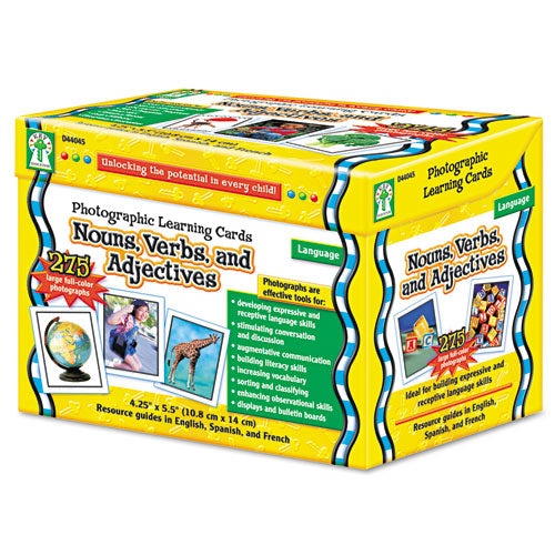 Photographic Learning Cards Boxed Set, Nouns-verbs-adjectives, Grades K-5