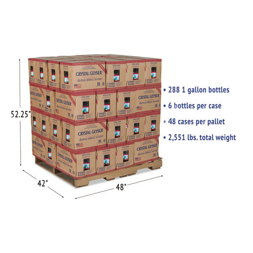 Alpine Spring Water, 1 Gal Bottle, 6-case, 48 Cases-pallet