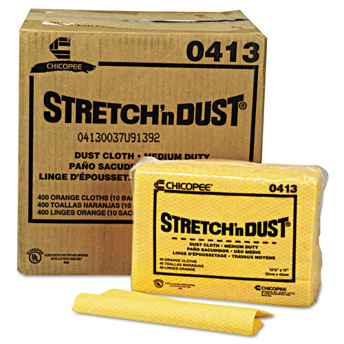 Stretch 'n Dust Cloths, 12 3-5 X 17, Yellow, 400-carton