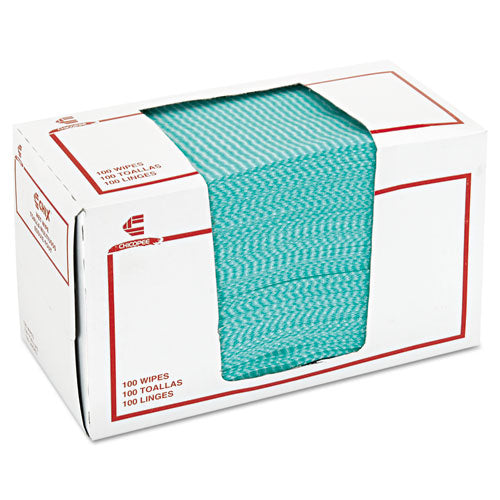 Wet Wipes, 14 X 21, White-green, 100 Towels-pack, 9-carton