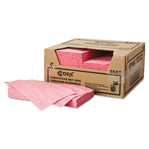 Wet Wipes, 11 1-2 X 24, White-pink, 200-carton