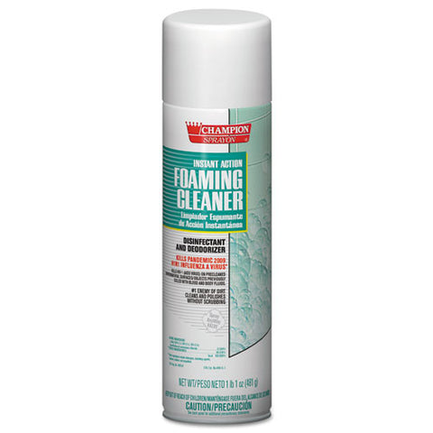 Instant Action Foaming Cleaner-disinfectant, 17oz, Aerosol, 12-carton