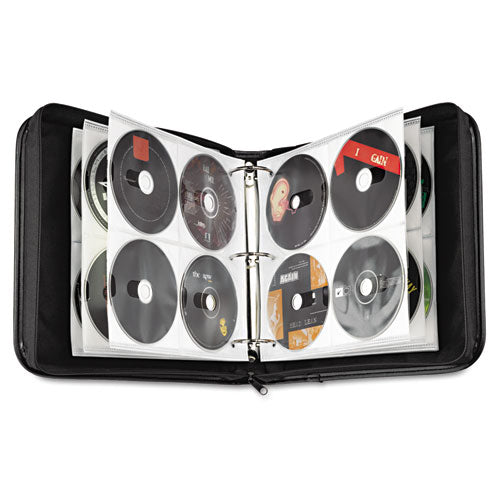 Cd-dvd Expandable Binder, Holds 208 Discs, Black