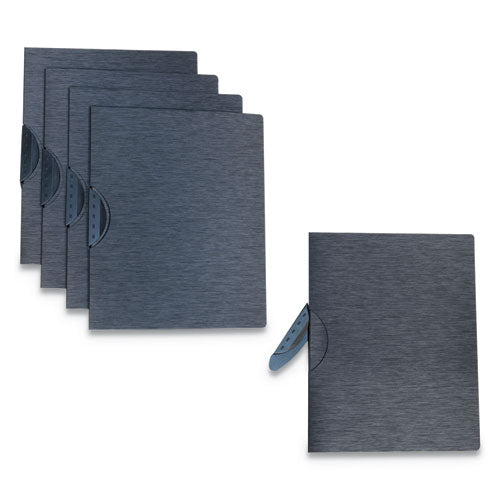 Modern Metallic Executive Style Report Cover, 8 1-2" X 11", Black, 5-pack